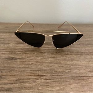 Black and Gold Cat Frame Sunglasses